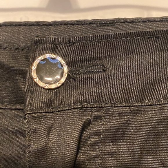 Beautiful !  EUROMODA ~ Black Satin Stretchy 5 Pockets Jeans/Pants  ~ Size 32 - Picture 7 of 11